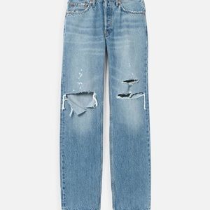 Re/done 90’s Comfy Jeans in Sunfaded Destroy